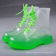 fashion pvc transparent women colorful rain boots